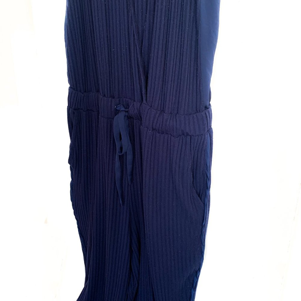 anthropologie navy juniper jumpsuit w/pockets M - Picture 4 of 9
